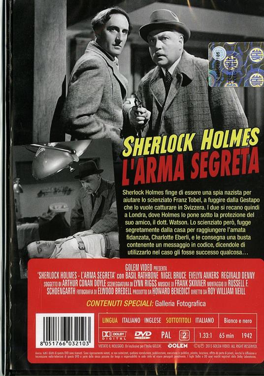 Sherlock Holmes e l'arma segreta di Roy William Neill - DVD - 2