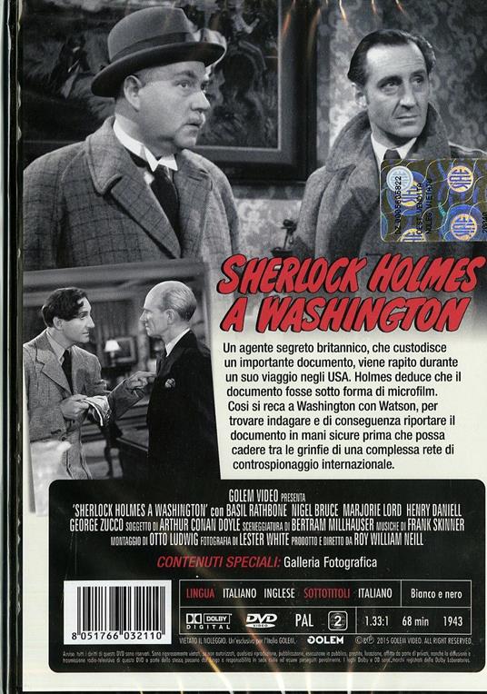 Sherlock Holmes a Washington di Roy William Neill - DVD - 2