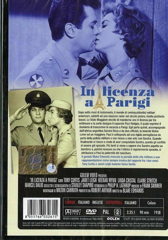 In licenza a Parigi di Blake Edwards - DVD - 2