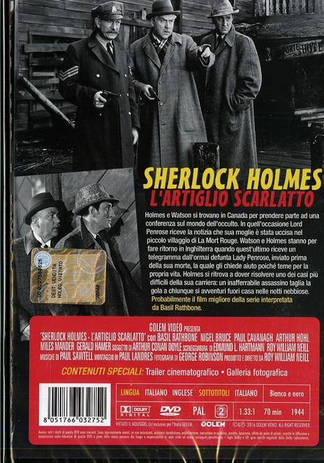 Sherlock Holmes. L'artiglio scarlatto di Roy William Neill - DVD - 2
