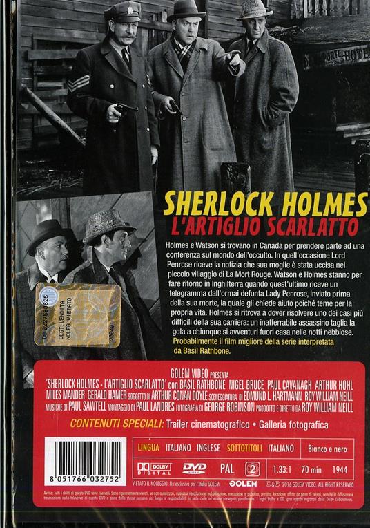 Sherlock Holmes. L'artiglio scarlatto di Roy William Neill - DVD - 2