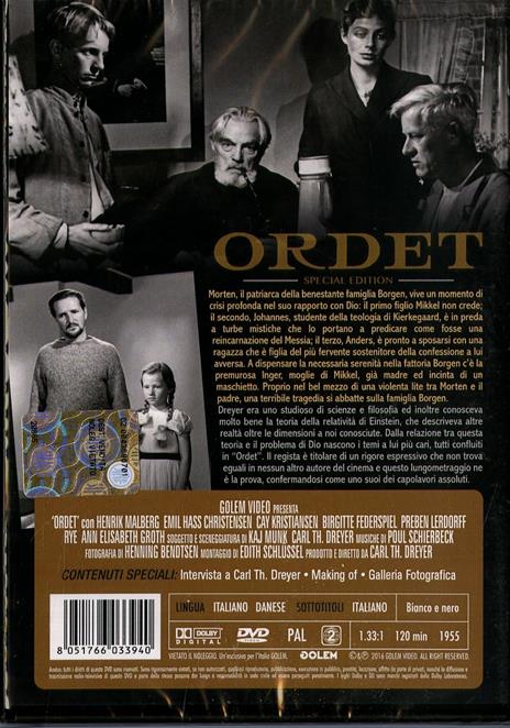 Ordet. La parola<span>.</span> Special Edition di Carl Theodor Dreyer - DVD - 2