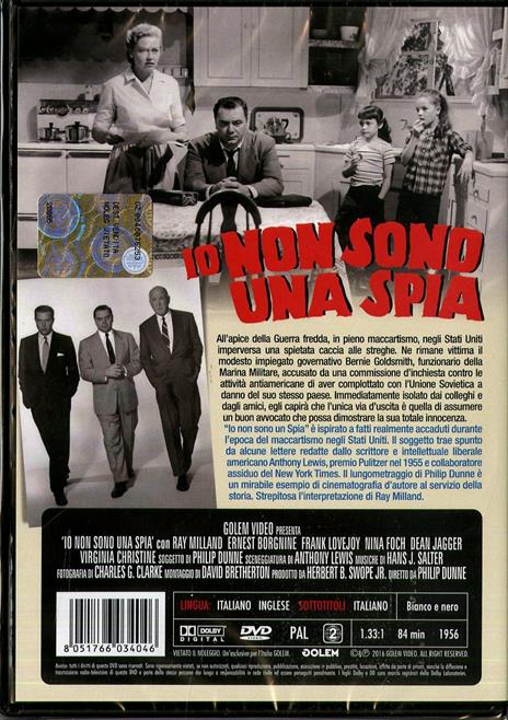 Io non sono una spia di Philip Dunne - DVD - 2