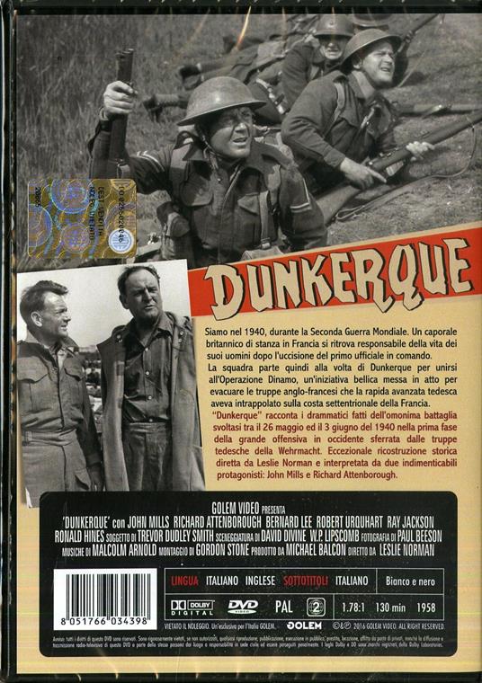 Dunkerque di Leslie Norman - DVD - 2