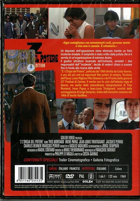 Z. L'orgia del potere. Special Edition (DVD) di Konstantinos Costa-Gavras - DVD - 2