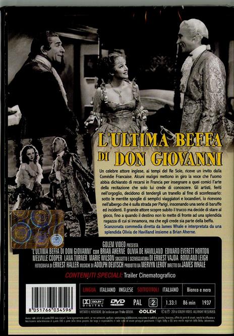 L' ultima beffa di Don Giovanni di James Whale - DVD - 2