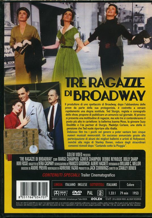Tre ragazze di Broadway di Stanley Donen - DVD - 2