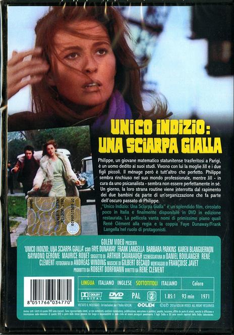 Unico indizio: una sciarpa gialla di René Clément - DVD - 2