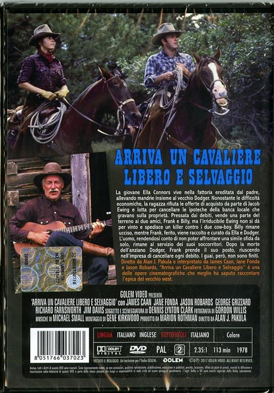 Arriva un cavaliere libero e selvaggio (DVD) di Alan J. Pakula - DVD - 2