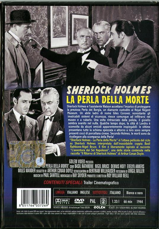 Sherlock Holmes e la perla della morte (DVD) di Roy William Neill - DVD - 2