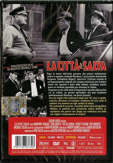 La città è salva. Rimasterizzato in HD (DVD) di Bretaigne Windust - DVD - 2