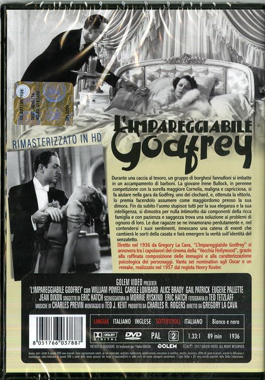L' impareggiabile Godfrey (DVD) di Gregory La Cava - DVD - 2