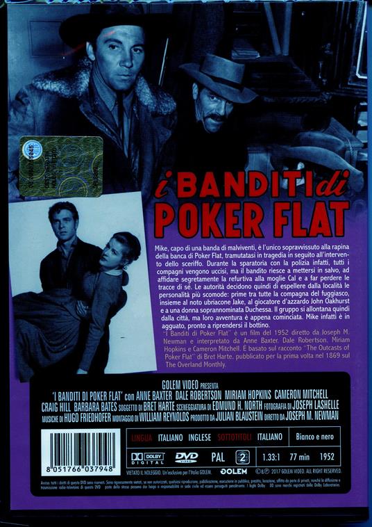 I banditi di Poker Flat (DVD) di Joseph Newman - DVD - 2