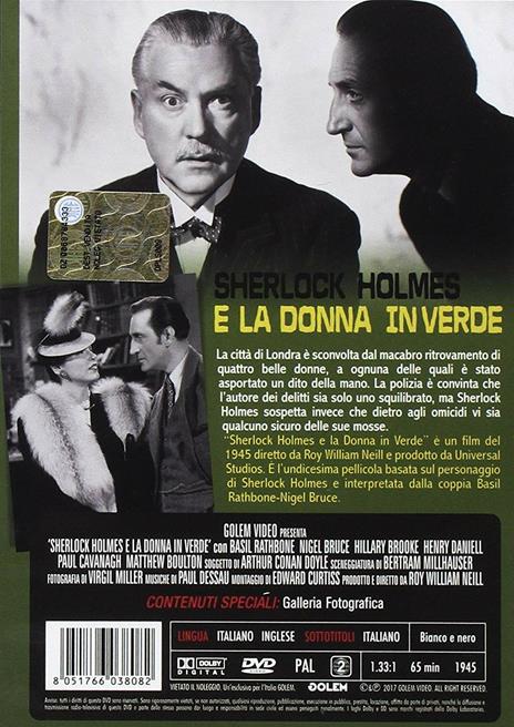 Sherlock Holmes e la donna in verde (DVD) di Roy William Neill - DVD - 2