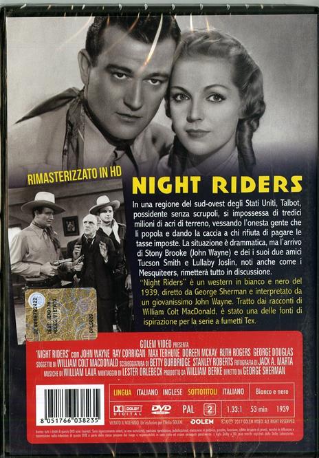 The Night Riders. Rimasterizzato in HD (DVD) di George Sherman - DVD - 2