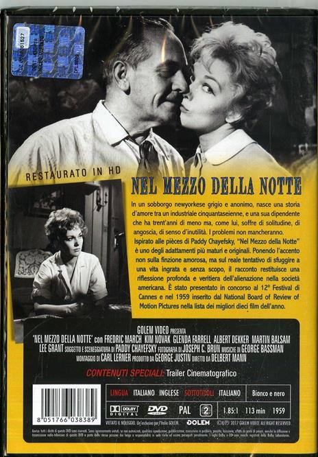 Nel mezzo della notte. Rimasterizzato in HD (DVD) di Delbert Mann - DVD - 2