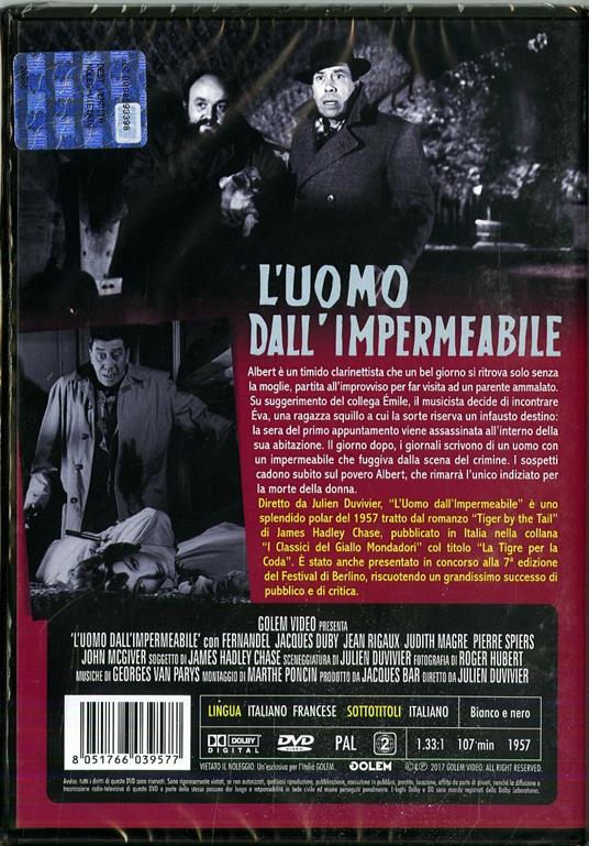 L' uomo dall'impermeabile (DVD) di Julien Duvivier - DVD - 2