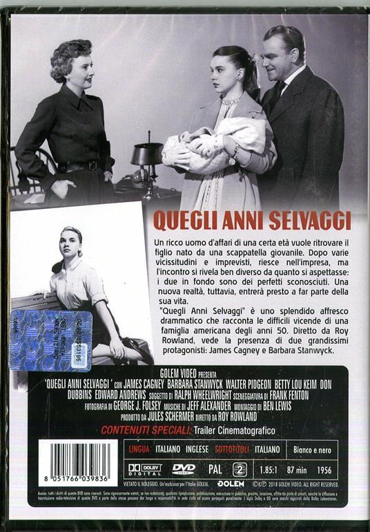 Quegli anni selvaggi (DVD) di Roy Rowland - DVD - 2