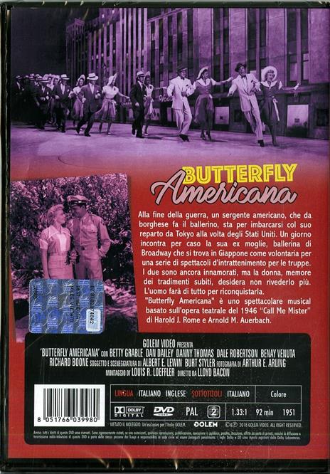 Butterfly americana (DVD) di Lloyd Bacon - DVD - 2