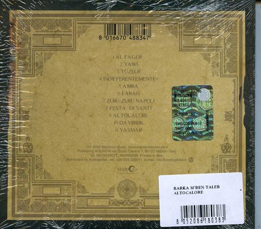 Alto calore - CD Audio di M'Barka Ben Taleb - 2