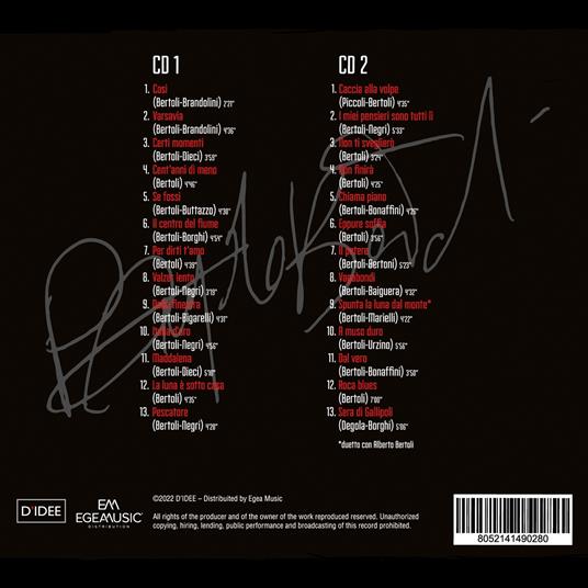 Non so quando ma giuro che torno - CD Audio di Pierangelo Bertoli - 2