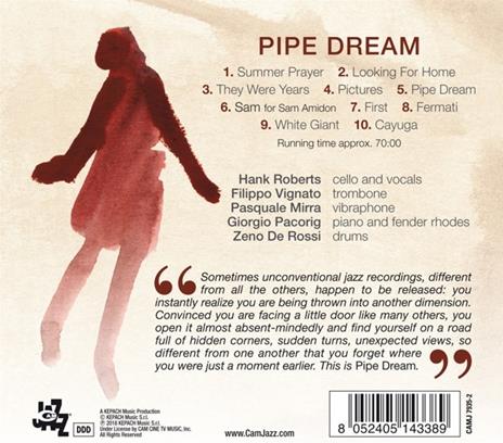 Pipe Dream - CD Audio di Hank Roberts,Giorgio Pacorig,Zeno De Rossi,Filippo Vignato - 2