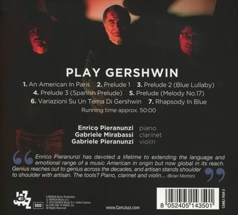 Play Gershwin - CD Audio di Enrico Pieranunzi - 2