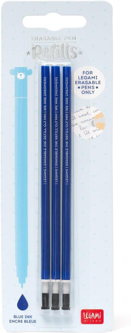 Refill penne cancellabili 3 pezzi - Blue - Legami - Cartoleria e