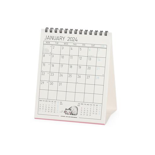 Calendario 2024, da tavolo, carta non patinata 12 x 14, 5 cm SKETCHY CATS - 3