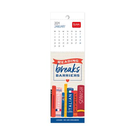 Calendario segnalibri 2024 - 5.5 x 18 cm BOOK LOVER'S - 2