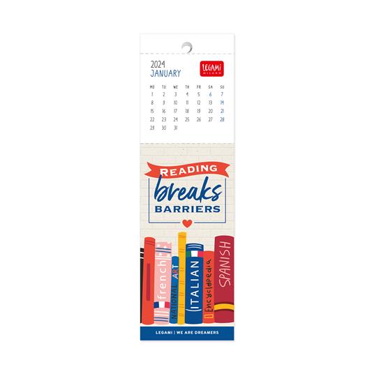 Calendario segnalibri 2024 - 5.5 x 18 cm BOOK LOVER'S - 2