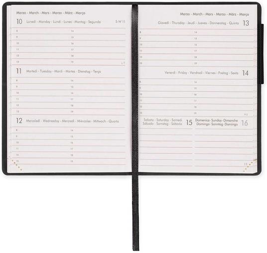 Agenda settimanale Mini Legami 12 Mesi - 2025  - Mini Weekly Diary - Black Diamond - 2