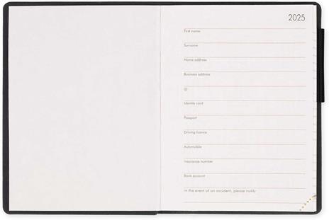 Agenda settimanale Mini Legami 12 Mesi - 2025  - Mini Weekly Diary - Black Diamond - 3