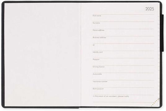 Agenda settimanale Mini Legami 12 Mesi - 2025  - Mini Weekly Diary - Black Diamond - 3