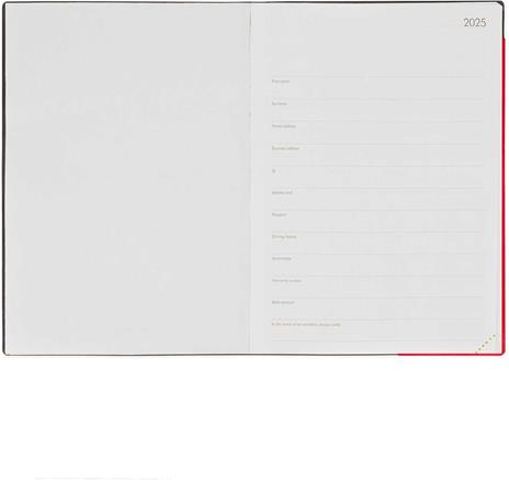 Agenda giornaliera Legami 12 Mesi - 2025 - Large Daily Diary - Radiant Red - 3