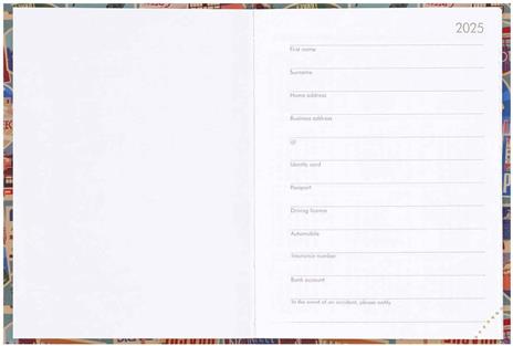 Agenda settimanale Mini Legami 12 Mesi - 2025 - Mini Photo Weekly Diary - Travel Stickers - 2