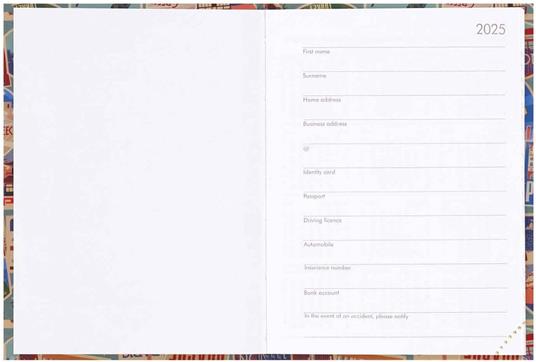 Agenda settimanale Mini Legami 12 Mesi - 2025 - Mini Photo Weekly Diary - Travel Stickers - 2