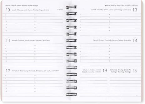 Agenda settimanale spiralata Legami 12 Mesi - 2025  - Small Weekly Spiral Bound Diary - Sky Blue Dogs - 2