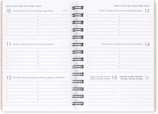 Agenda settimanale spiralata Legami 12 Mesi - 2025  - Small Weekly Spiral Bound Diary - Sky Blue Dogs - 2