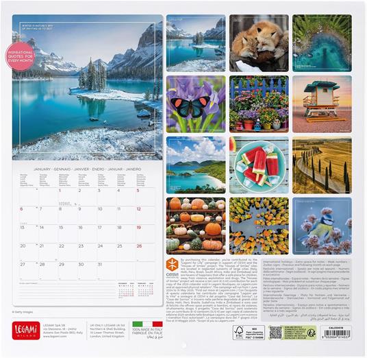 Calendario da Muro 2025 Legami - 4 Seasons - 30 x 29 - 3