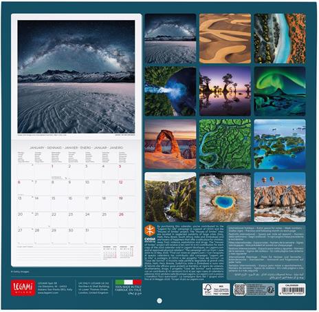 Calendario da Muro 2025 Legami - Planet Earth - 30 x 29 - 3