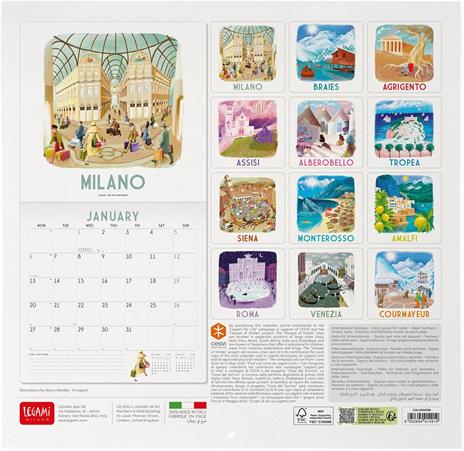 Calendario da Muro 2025 Legami - Italy - 30 x 29 - 3