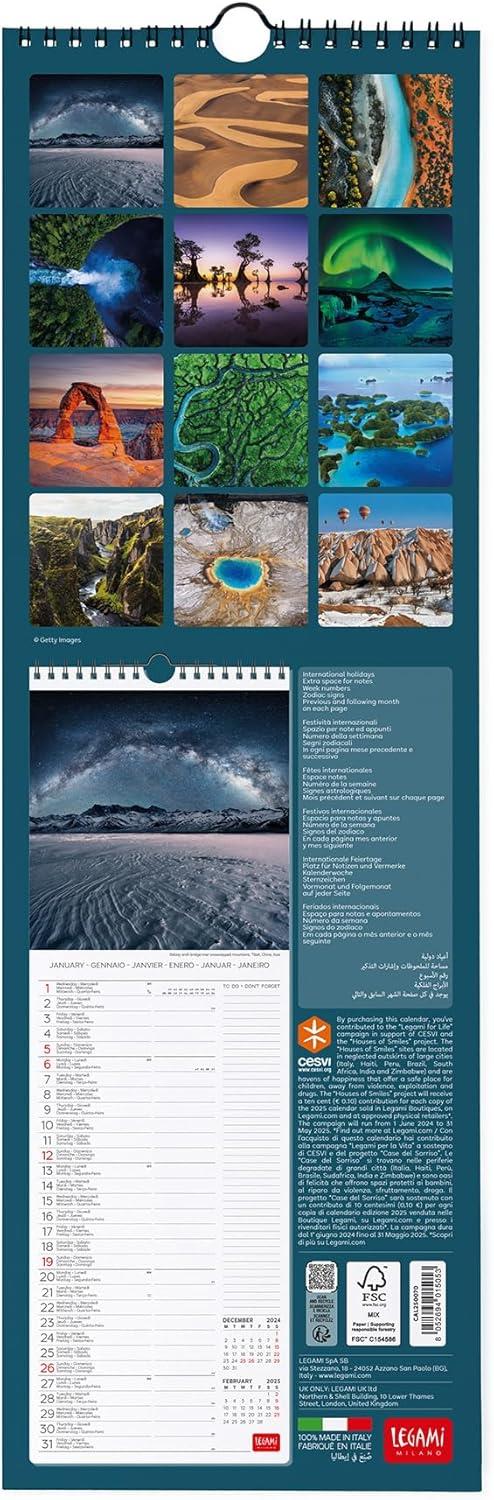 Calendario da Muro 2025 Legami - Planet Earth - 16 x 49 - 3