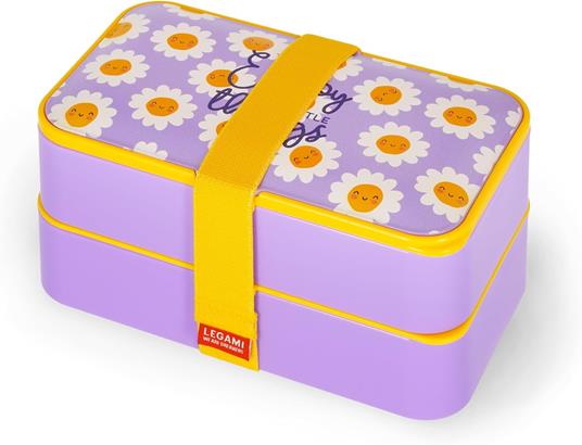 Legami - Porta Pranzo, Lunch Box con 3 Posate Incluse, Contenitore Porta Pranzo, Capacità 1200 ml - 2