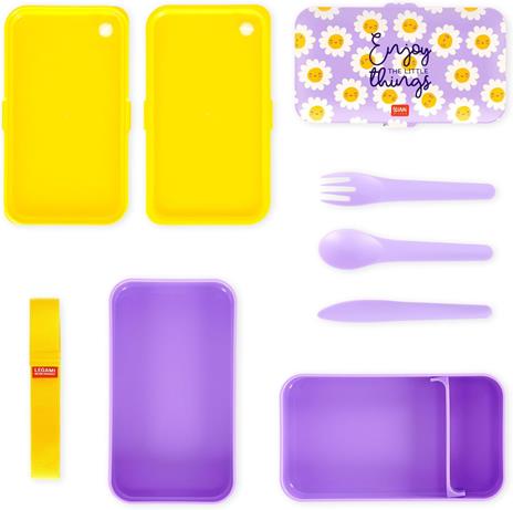 Legami - Porta Pranzo, Lunch Box con 3 Posate Incluse, Contenitore Porta Pranzo, Capacità 1200 ml - 3