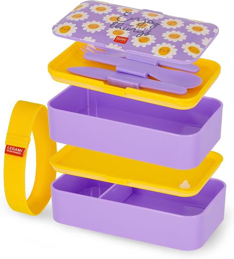 Legami - Porta Pranzo, Lunch Box con 3 Posate Incluse, Contenitore Porta Pranzo, Capacità 1200 ml - 4