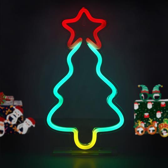 Insegna luminosa LED Albero di Natale a effetto neon Legami - 2