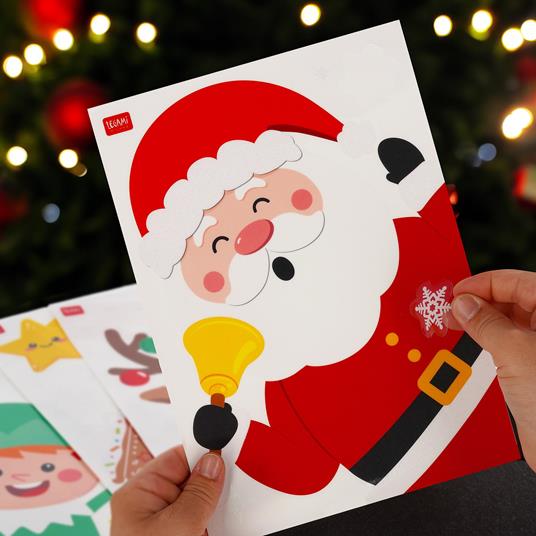 Set di 70 adesivi Natalizi elettrostatici per finestra Legami - 7