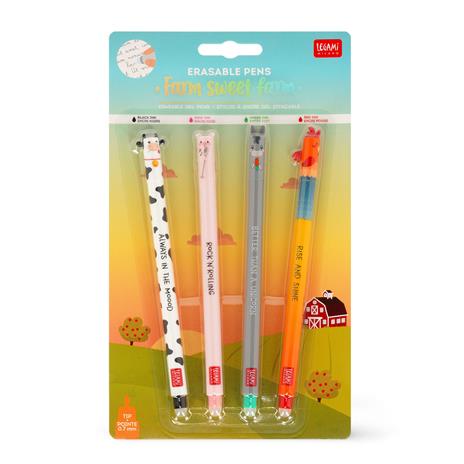 Set 4 penne gel cancellabili Legami - Farm Sweet Farm - 2