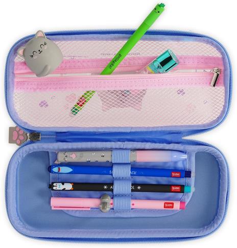 Legami - Astuccio Wonderwow, Tema Kitty, 2 Scomparti e Portapenne interno, Chiusura a Zip, 23x11x5 cm - 3